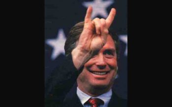 illuminati signs dan quayle devils horns